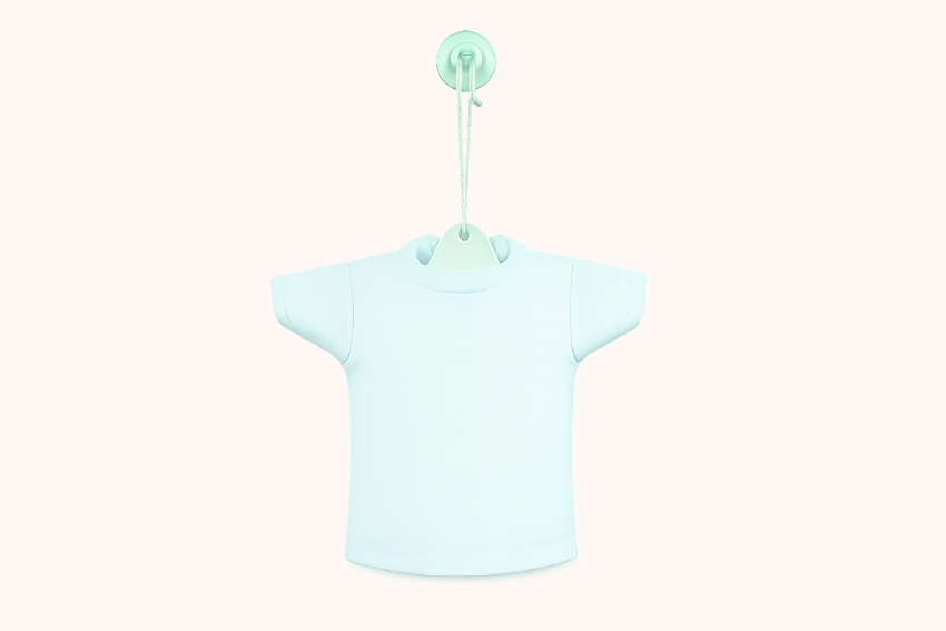 Mini t-shirt met zuignap en hanger - Afbeelding 3