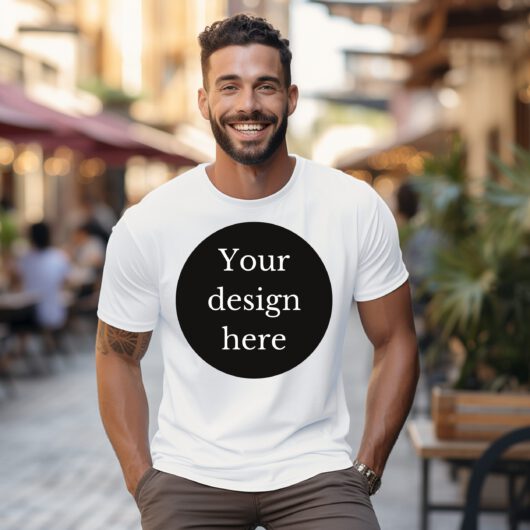 T-shirt bedrukken man met eigen design
