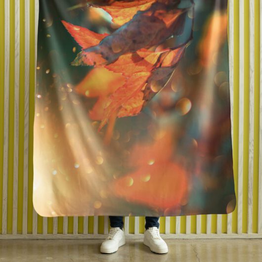Mockup Of A Person Holding A Sherpa Fleece Blanket M35707